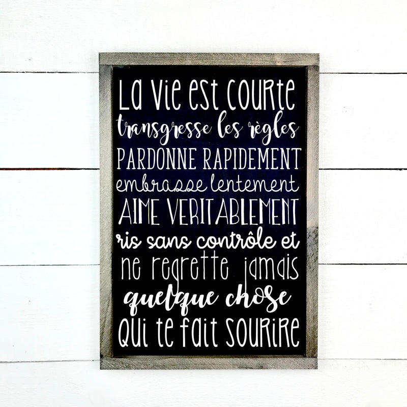 Ce que tu es suffit - hand made wood sign, fait main, enseigne bois en français, fait au Quebec, canada, signe pancarte cadre tableau, fait au Québec, canada, achat local, Estrie, Montréal, Old Shack 