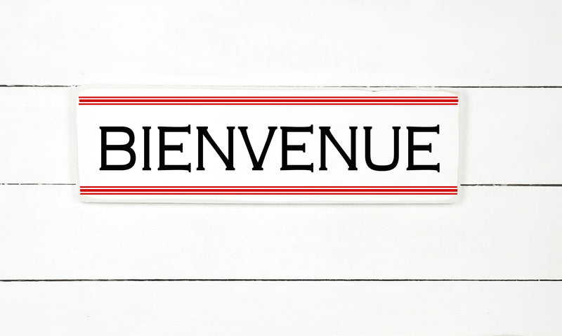 Bienvenue farmhouse - hand made wood sign, fait main, enseigne bois en français, fait au Quebec, canada, signe pancarte cadre tableau, fait au Québec, canada, achat local, Estrie, Montréal, Old Shack 