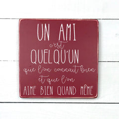 Les belles phrases, fait main, enseigne bois en français, fait au Quebec, canada, signe pancarte cadre tableau, achat local, Estrie, Montréal, Old Shack 