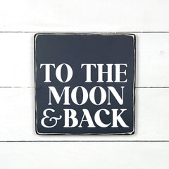 Enseigne bois | To the moon and back