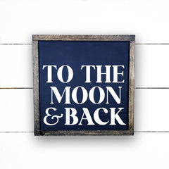 Enseigne bois | To the moon and back