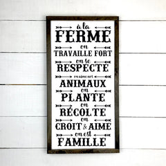 Bless our barn, hand made wood sign, fait main, enseigne bois en français, fait au Quebec, canada, signe pancarte cadre tableau, fait au Québec, canada, achat local, Estrie, Montréal, Old Shack 