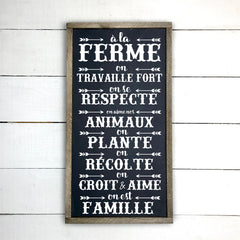 Bless our barn, hand made wood sign, fait main, enseigne bois en français, fait au Quebec, canada, signe pancarte cadre tableau, fait au Québec, canada, achat local, Estrie, Montréal, Old Shack 