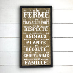 Bless our barn, hand made wood sign, fait main, enseigne bois en français, fait au Quebec, canada, signe pancarte cadre tableau, fait au Québec, canada, achat local, Estrie, Montréal, Old Shack 