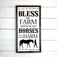 Bless our farm, hand made wood sign, fait main, enseigne bois en français, fait au Quebec, canada, signe pancarte cadre tableau, fait au Québec, canada, achat local, Estrie, Montréal, Old Shack 