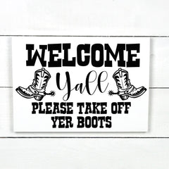 Welcome yall, hand made wood sign, fait main, enseigne bois en français, fait au Quebec, canada, signe pancarte cadre tableau, fait au Québec, canada, achat local, Estrie, Montréal, Old Shack 
