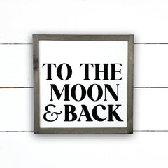 Enseigne bois | To the moon and back