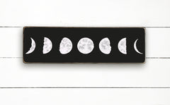 Moon Cycle lunes - hand made wood sign, fait main, enseigne bois en français, fait au Quebec, canada, signe pancarte cadre tableau, fait au Québec, canada, achat local, Estrie, Montréal, Old Shack 