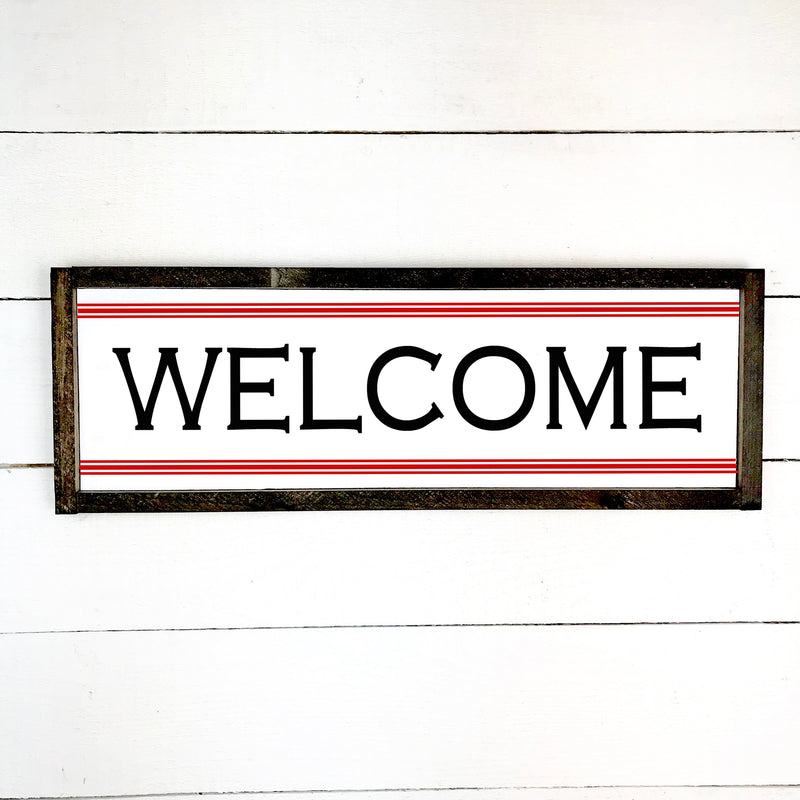 Wooden sign | Welcome Farmhouse