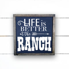 Enseigne bois | Life is better at the ranch